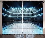 Ambesonne Hockey Curtains, Photo of