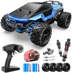 DEERC 1/18 All Terrain Fast Drift & Racing RC Car, 40KM/H Remote Control Truck with Futuristic Body Shell, Extra Drift Wheels, 2.4GHz Waterproof Off-Road Vehicle with 2 Batteries for Kids & Adults