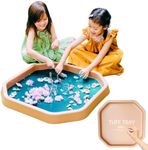 Learning Through PLAYtrays Tuff Tray (Small Brown), Sensory Table with Textured Surface, Montessori Sand & Water Table, Sensory Bin – Play Tray for Toddlers and Kids