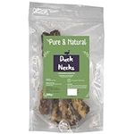 Pure & Natural Dried Duck Necks for Dogs - 100% Natural Dog Treats & Hypoallergenic Dog Chews, Healthy, Grain Free, Low Fat - 200g Bag