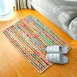 HOMDECLOYAL® Hand Woven Jute Braided Rug, Reversible Area Rugs for Living Room, Kitchen, Floor Rug mat Cotton Home Décor Solid Area Rugs (Jute-02, 2 feet x 3 feet - Door/mat)