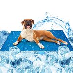 Zellar Dog Cooling Mat Large 90x50cm, Scratch-resistant Durable Pet Cool Mat Non-Toxic Gel Self Cooling Pad for Dogs Cats, Keep Pets Cool in Hot Summer, Double-Sided Use for Kennel Crate Home Travel