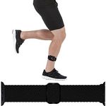 JEMACHE Arm/Ankle Band for Apple Watch 41/40/38mm iWatch Series Ultra 9 8 7 6 SE 5 4 3 Strap, Unisex Sport Stretchy Watch Armband (Black)