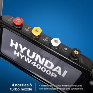 Hyundai 4000 PSI Petrol Pressure Washer – 420cc Engine, AR Pump, 15L/min