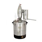 hzexun Automatic Wine Making Kit Moonshine Still Distiller Alembic Spirits Alcohol Wine Brewer with Thermometer for Whisky Brandy Rum Vodka