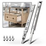 SHUHANG Full Extension Drawer Slides 8 10 12 14 16 18 20 22 24 Inch 100lb Load Capacity Side Mount Ball Bearing Glides Runners Rails Cabinet Dresser Wardrobe Kitchen Trash (10 Inch,1 Pair)