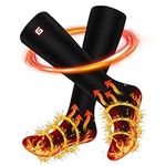 Svpro Rechargeable Heated Socks for Men Women - Battery Heated Socks Washable Electric Thermal Warming Socks for Hunting Winter Skiing Outdoors - Battery Included