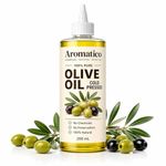 AROMATICO Cold Pressed Olive Oil for Hair Growth & Skin - Olive Hair Oil for Deep Nourishment, Frizz Control & Smooth Shiny Hair | Body Massage Oil | 200ml