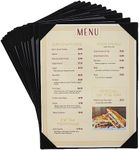 Juvale 12 Pack Menu Covers, Holders for Restaurant (Black, 8.9x11.4 in)