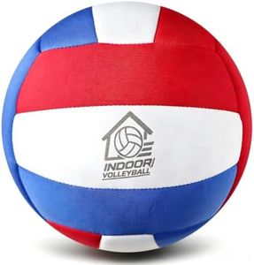 Indoor Soft Volleyball Pink, Fabric Cushioned Pain-free Lightweight Training Volley Ball for Kids 8-12 Youth and Up Beginners, Silent Indoor Practice with Realistic Bounce Birthday for Girls (blue)
