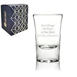 Personalised Engraved Fuego Shot Glass, Personalise with Any Message