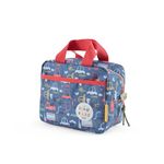 Just bee kids Insulated Lunch Bag | Keeps Food Fresh for Longer | Easy Clean | Eco-Friendly | Navy Car Print | Thermal Lunch Box for Nursery, School, Travelling