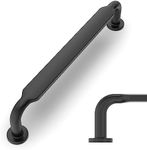 Amerdeco 10 Pack Matte Black Cabinet Pulls 5 Inch(128mm) Hole Centers Kitchen Cabinet Handles Solid Zinc Alloy Cabinet Hardware Drawer Pulls AM017