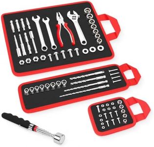 KOFORUS 3-Piece Magnetic Tool Mat Set with Handles, 30Lb Telescoping Magnetic Pickup Tool, Flexible Magnetic Mat Pad for Tools, Screws, Sockets and Wrenches, Garage Workshop Mechanics Auto Repair