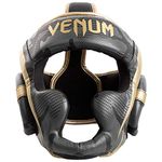 Venum Elite Headgear - Dark camo/Gold