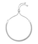 Hatton Jewellery Fancylink Sterling Silver Bracelet for Women, 925 Silver bracelet with slider style clasp and adjustable in size. Made in Italy and Gift boxed.