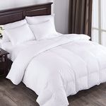 LINENWALAS Premium Comforter with Microfiber Filling, Best Warm Quilt for Winters, Special All Season Duvet, AC Comforter and AC Blanket(White, Single Bed- 60x90 inch)