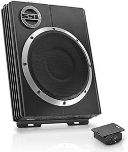 Sound Storm Laboratories LOPRO10 Powered Under Seat Car Subwoofer - 1200 Watts Max, Single 2.6 Ohm, Voice Coil, Built in Amp, Low Profile, Remote Subwoofer Control