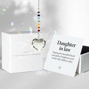 Hegelda Birthday Gifts for Women Friendship, for Friends Coworkers Her Wife Mom Daughter Sister Aunt Heart Crystals Suncacther (Daughter in Law)