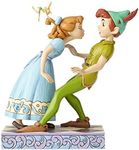 Enesco Disney Traditions by Jim Shore 65th Anniversary Peter Pan and Wendy Stone Resin, 7.4” Figurine, 7.4 Inches, Multicolor