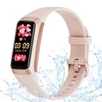 Fitness Tracker with Heart Rate Monitor, Smart Watch Activity Tracker Pedometer Sports Bracelet with Calorie Counter, Sleep Monitor Wristband with IP68 Waterproof for Teens Women Men (Pink)