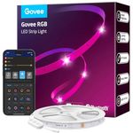 Govee 65.6ft LED Strip Lights, Bluetooth RGB LED Lights with App Control, 64 Scenes and Music Sync LED Strip Lighting for Bedroom, Living Room, Kitchen, Party, ETL Listed Adapter