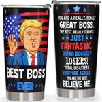 AREOK Best Boss Gifts for Men, Boss Day Gifts for Boss Men - Best Boss Ever Tumbler Cup, Funny Boss Gifts for National Boss Day, Male Boss Christmas Gifts for Men Happy Cool Gifts for Bosses Day Gifts