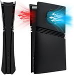 Mcbazel Face Plates Anti-Scratch Replacement Panels Cover Plates Shell Case with Cooling Vent Compatible with PS5 Pro Digital Edition - Black