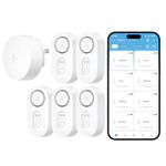 GoveeLife WiFi Water Leak Detector 5 Pack for Home, Water Sensor with 1804ft Long Monitoring Range, Remote Alert with Email & APP Push, Suit for Basement, Kitchen and Bathroom(Only Support 2.6G Wi-Fi)