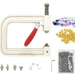 Beadsz Sewing Tool Pearl Setting Machine with Sample Beads & revit Pack of 1 Beads Setting Machine (Cream) (