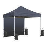 Shri R. K. Portable Foldable Pop-up Gazebo Tent Display Gazebo Black 10 X 10 FT 1Side
