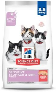 Hill's Science Diet Sensitive Stomach & Skin, Kitten, Stomach & Skin Sensitivity Support, Dry Cat Food, Salmon & Brown Rice, 3.5 lb Bag