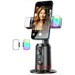 SRIKEKL Auto Face Tracking Tripod, 360° Rotating Phone Stand, No App, Gesture Control Smart Shooting Camera Mount with Selfie Light and Remote for Live Vlog Streaming Video Tiktok