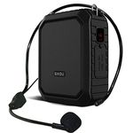 Voice Amplifier Wired Microphone Headset, Durable & Portable Microphone and Speaker with 12 Hours Playtime for Teachers ect, Bluetooth Water-Resistant Speaker for Outdoor/Indoor (Wired Mic Version)