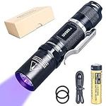 LIGHTFE Blacklight 395nm UV Flashlight UV303A with High Power Output, Pure Beam UV Light Torch for Glue Curing, Rock and Mineral Fluorescent Glowing, Pet Urine Detector Light, AC Leak Detector