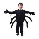 Spider Costume for Kids, Perfect for Halloween, Animal Dress up Party, Black(M/5-7Y)