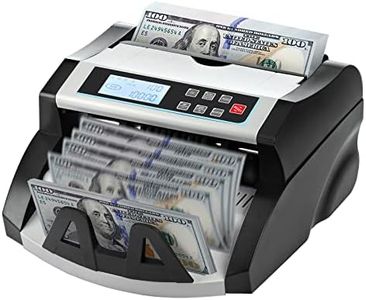 DOMENS Money Counter Machine UV/MG/MT/IR Detection Bill Counter,US Dollar Value Count Cash Counter, ADD and Batch Mode,LCD Display (Black+Grey)