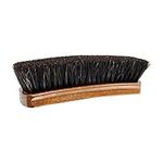 Birch Premium Quality Shoe Brush, 100% Horsehair, Shine Buff Polish Leather Shoes & Footwear [Large, 168mm x 53mm x 17mm] (Black Horse Hair)