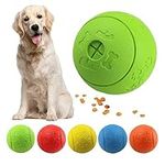 MEKEET Dog Toy Dog Treat Toy Ball,Dog Puppy Treat Dispensing Toy Rubber Toy Ball for Pet Dog Puppy Exercise Game Puzzle Ball IQ Training ball(8 CM,Green)