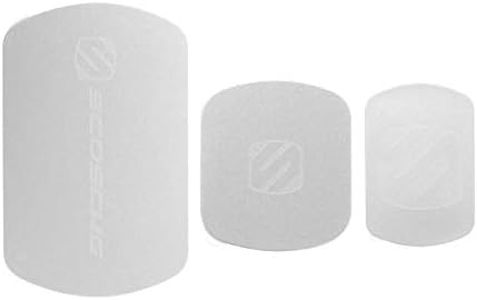 Scosche MAGRKSRI MagicMount Replacement Metal Plate Kit for Phone, Metal Plates for Magnetic Mount Cell Phone Holder for Car, Universal with All Devices and Phone Case, Silver