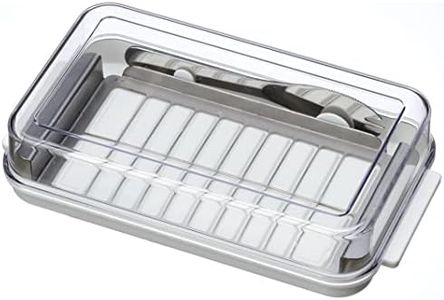 Skater BTG2DXNN-A Stainless Steel Cutter Type Butter Case, 7.1 oz (200 g), Includes Exclusive Butter Knife, Made in Japan