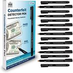 Nadex Counterfeit Pen, Easy Swipe - Gold for Real, Black for Fake, Detect Counterfeit Bills (15 Pack)