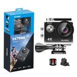 AKASO EK7000 Action Camera 4K 20MP Sport Camera Waterproof 98ft DV Camcorder Ultra HD 170 Degree Wide Angle Remote Control WiFi Mini Camera Adventure Camera Dash Cam