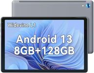 HiGrace Tablet 10 inch, Android 13 Octa core Tablets with 8GB+128GB/1 TB, WiFi 6, 5MP+8MP Camera, Bluetooth 5.0, Tablet PC with Widevine L1 - Gray