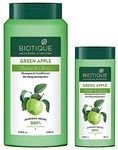 Biotique Bio Green Apple Fresh Daily Purifying Shampoo and Conditioner for Oily Scalp and Hair 180m & Biotique Bio Green Apple Fresh Daily Purifying Shampoo & Conditioner for Oily Scalp & Hair 340 ml