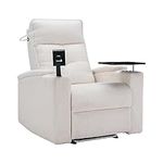 BTM Electric Recliner Multifunctional Sofa with Side Storage Pockets, Adjustable Phone Stand, Cup Holder, LED Reading Light, Bluetooth Speaker, Adjustable Tabletop, and Armrest Storage