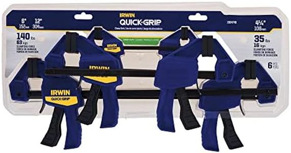 IRWIN QUICK-GRIP Bar Clamps for Woodworking, One-Handed, Mini, 6-Pack (1964749)