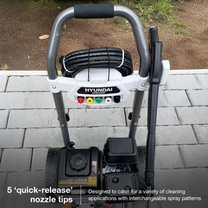 Hyundai 3400 PSI Petrol Jet Washer – 210cc Engine, 10m Hose, Detergent Tank