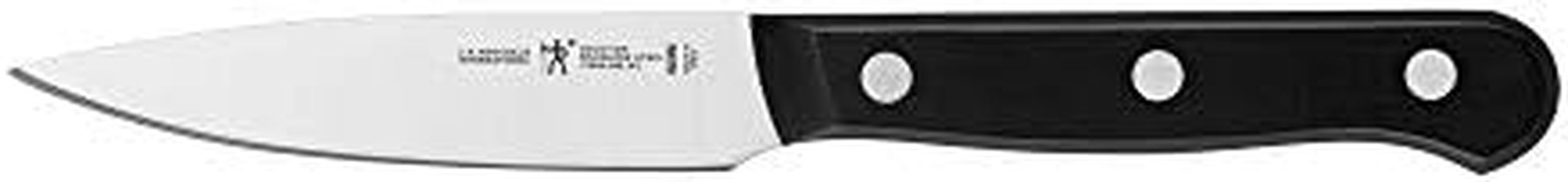 HENCKELS Solution Razor-Sharp 4-inch Compact Chef Knife, German Engineered Informed by 100+ Years of Mastery, Black/Stainless Steel