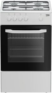 Beko - CSG42001FW - Küche 50 x 50, Gasherd + Platte mit 4 Gasbrennern und Tellergrills, Klasse A, mechanische Steuerung, Farbe Weiß, Abmessungen HxBxT: 85,0 x 50,0 x 50,0